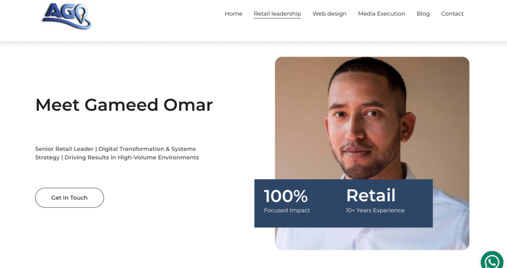 Gameed Omar portfolio, online resume, digital profile, digital resume,