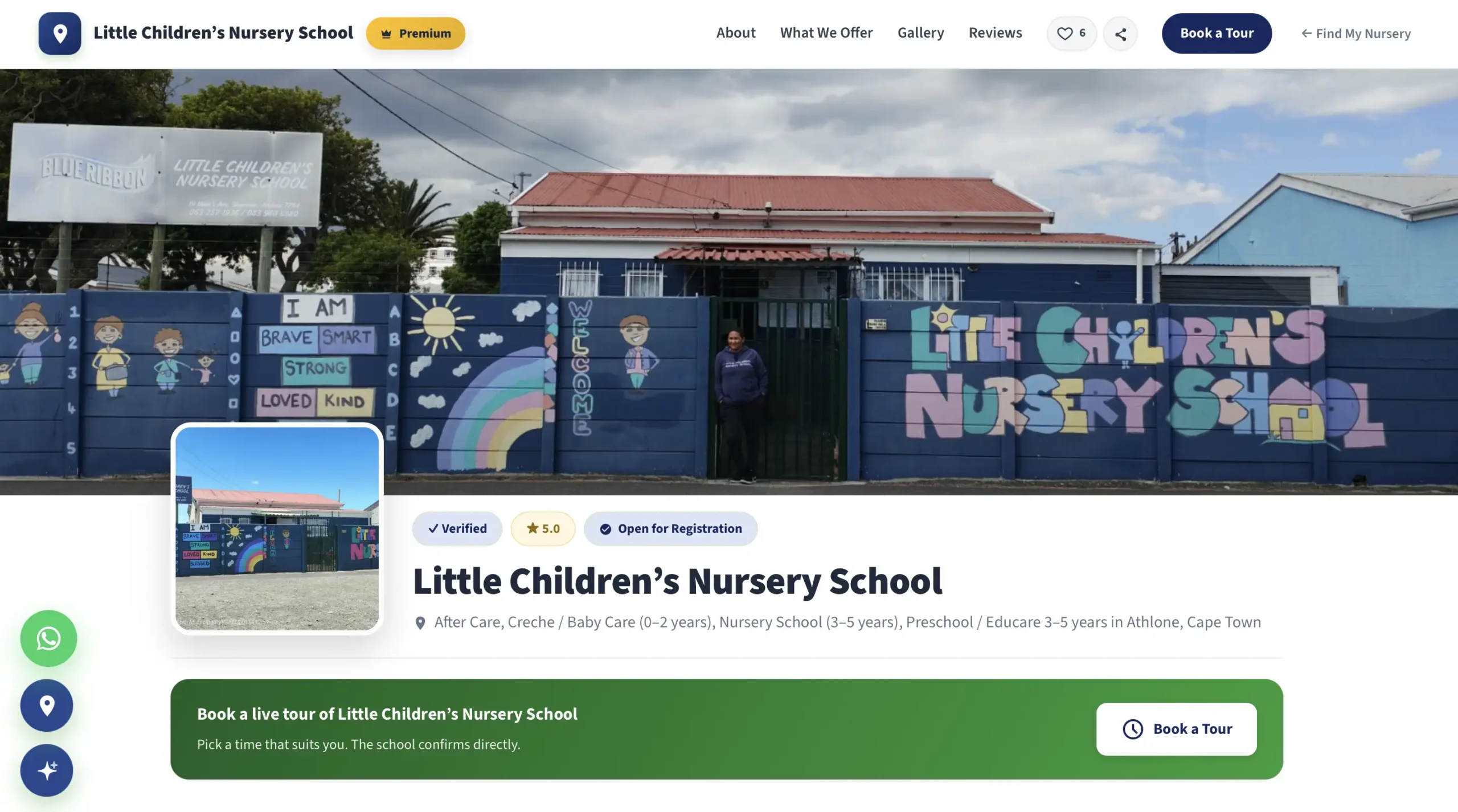 School profiles screenshot